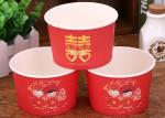 Red Wedding Insulated Disposable Soup Bowls Eco Freindly Materials