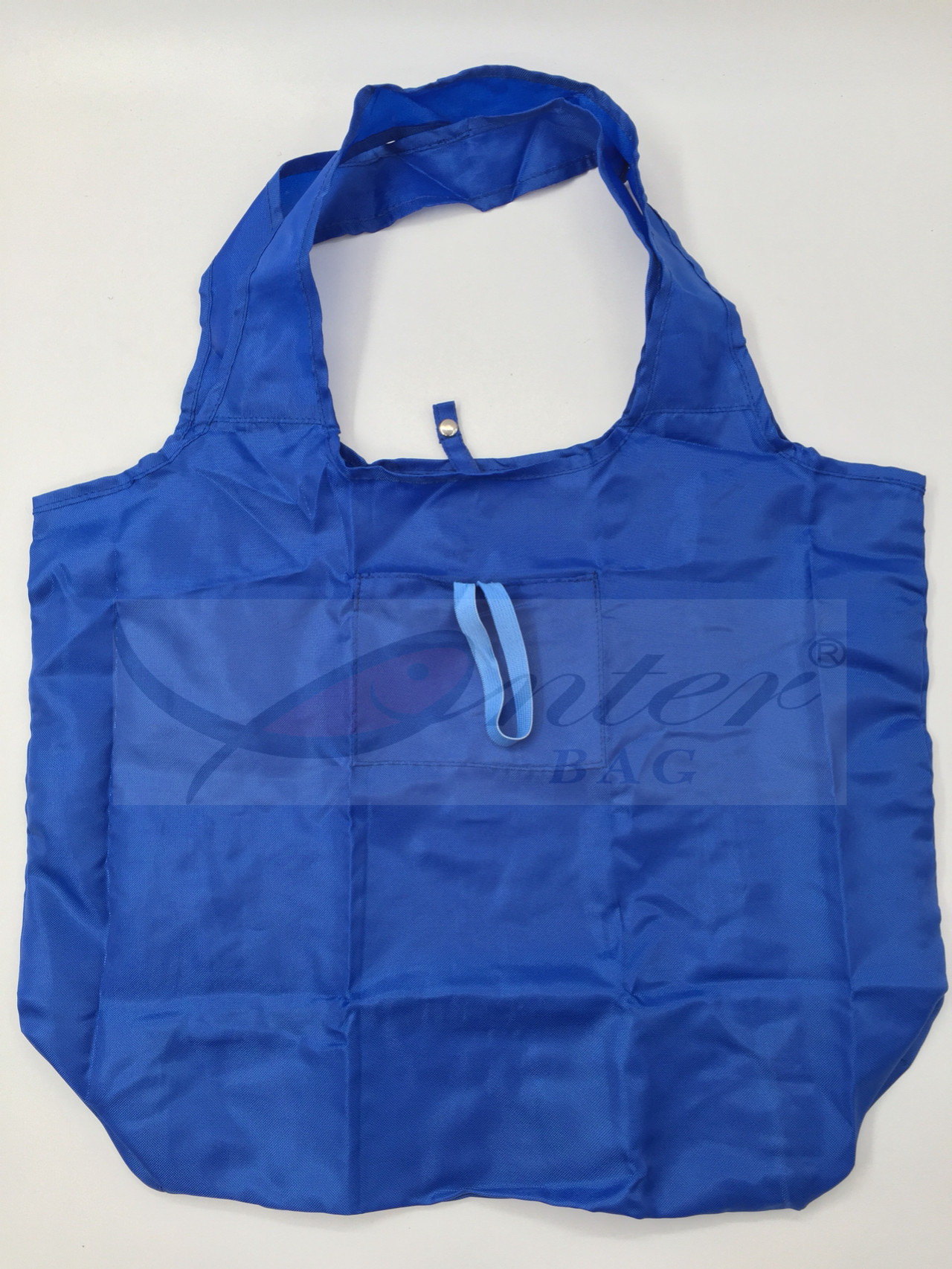 Lightweight Reusable Shopping Bags Blue Color , Fold Up Shopping Bag For Handbag