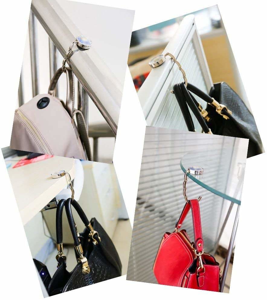 Metal Foldable Bag Hanger Hook Diamond Folding Table Hook For Travel
