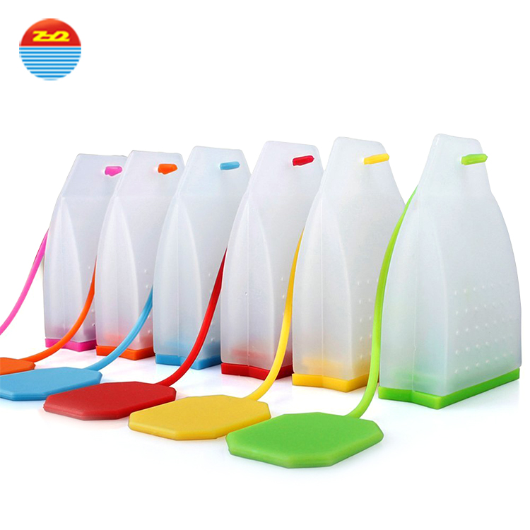 Teapot Shape Designed Silicone Strainer Tea Leaves Filter Bag Ball Mesh Silicon Tea Cup Steeper Infuser