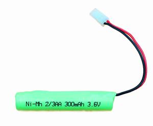 China Rechargeable Ni Mh 3.6 V 300mah Battery Pack 2 3AA 300mAh Stick Type wholesale