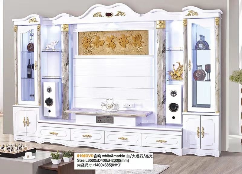 Aquarium Style TV Stand Cabinet MDF Panel Ashley Foot Armoire TV Cabinet