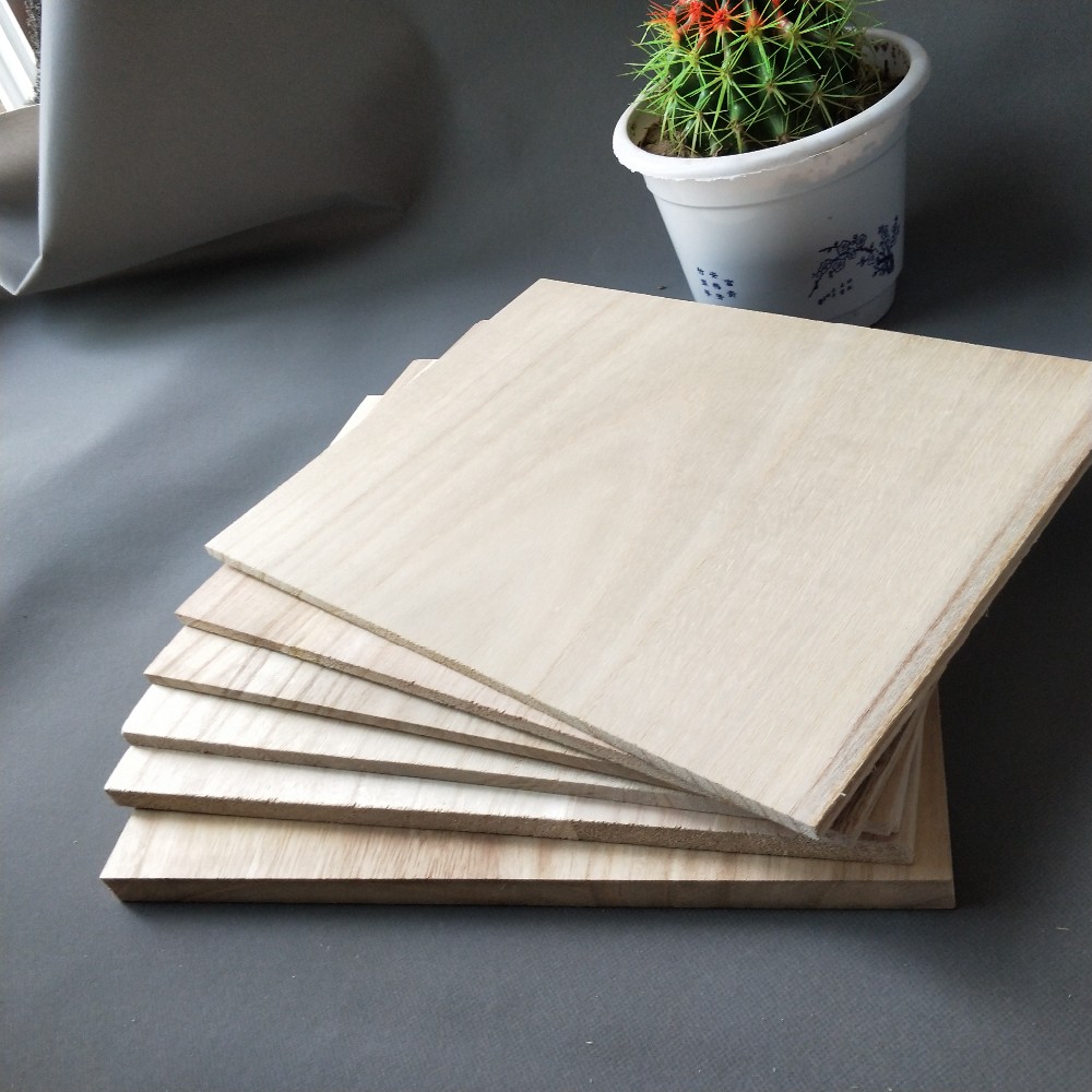 Edge Glued Solid Paulownia Wood Board With Eco Friendly Glue Customized