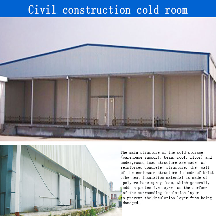 Lower Temperature Storage Container Cold Room Single Phase 800ton -40℃ ~ +20℃