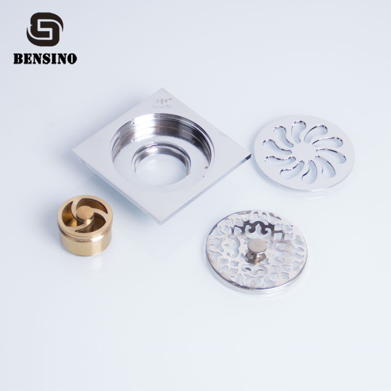 ODM 100 X 100mm Chrome Plated Brass Floor Drain Strainer