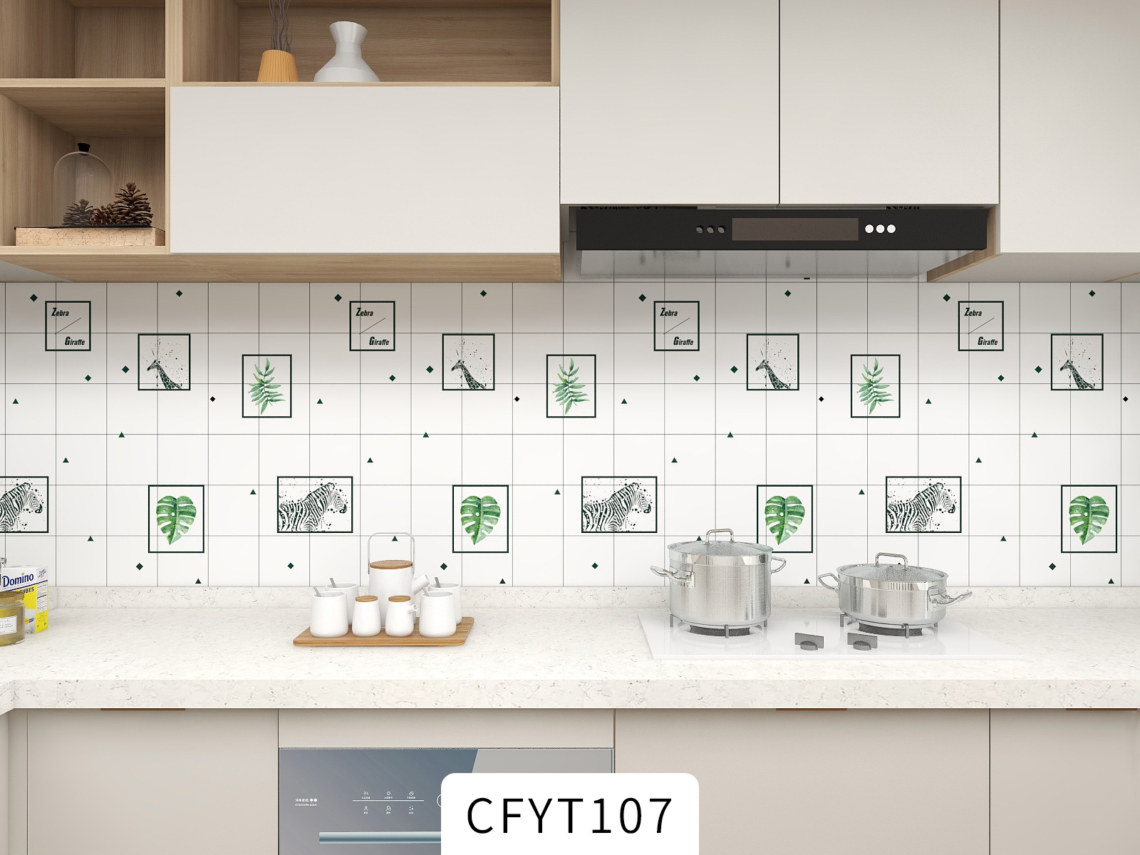 Removable Self-adhesive Foil Sticker Kitchen Backsplash Wallpaper Roll Waterproof Wall Paper for Decorative Tile