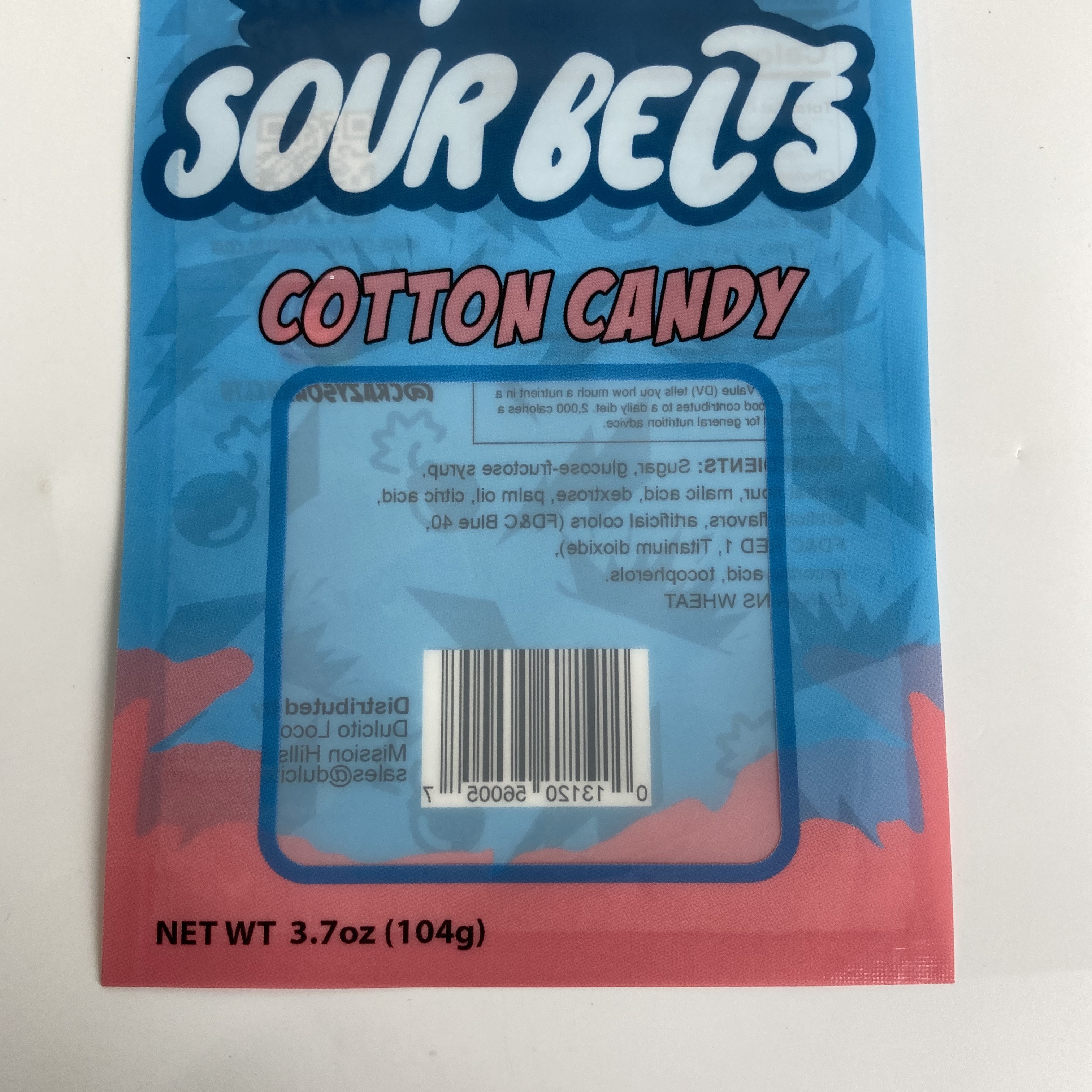 Digital Print Three Side Seal Bags Cotton Candy Packaging Bags With Window