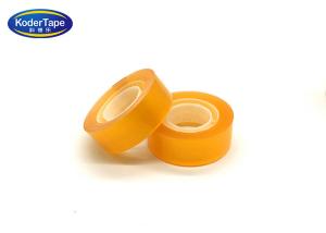 China Yellowish Color Bopp Stationery Tape Small Round Roll In High Adhesion wholesale