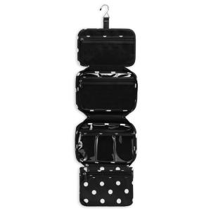 China Wave Point Print Polyester Travel Toiletry Bag wholesale
