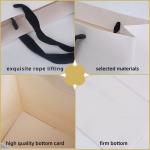 Craft Customized Size White Black Luxury Gift Shopping Jewelry Paper Bag With