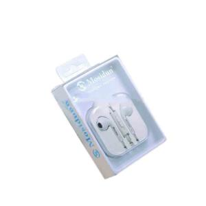 China Earphone box PVC window packaging see through paper box wholesale