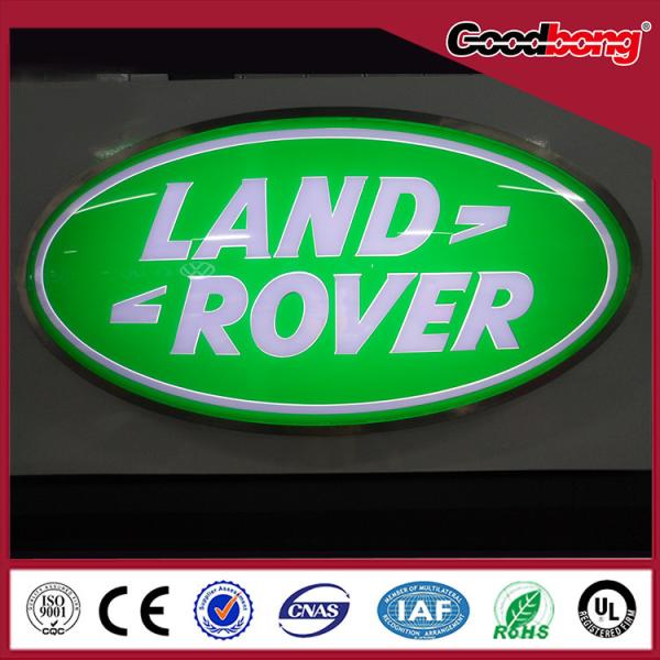 Round Steel Backlit Light Led Car Logo Or Emblem with their names for dealership