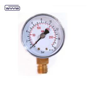 China 60mm Air Stainless Steel Pressure Gauge Dual Scale Bottom Connection wholesale