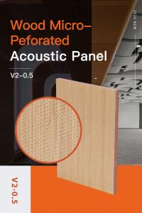 China Super Micro Perforate Acoustic Wood Panels Sound Absorbing 600x1200 1200x2400mm wholesale