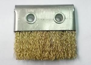 China Dustproof Metal Channel Strip Brushes / Industrial Brush Strip Brass Wire Aluminium Holder wholesale