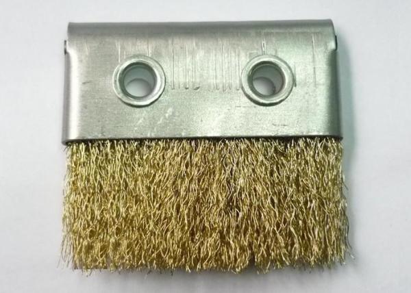 Dustproof Metal Channel Strip Brushes / Industrial Brush Strip Brass Wire