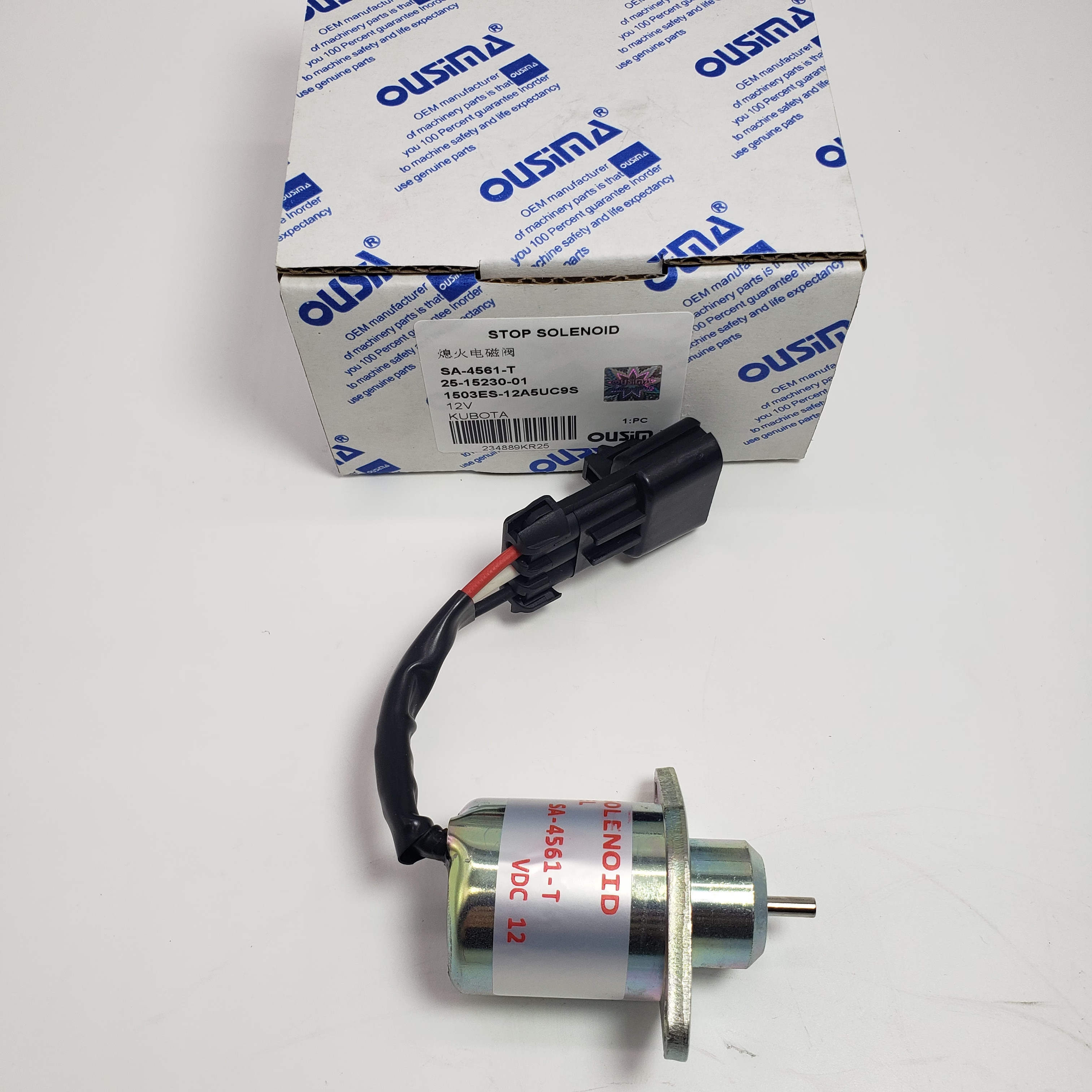 12V Stop Solenoid Valve SA-4561-T 25-15230-01 1503ES-12A5UC9S For KUBOTA