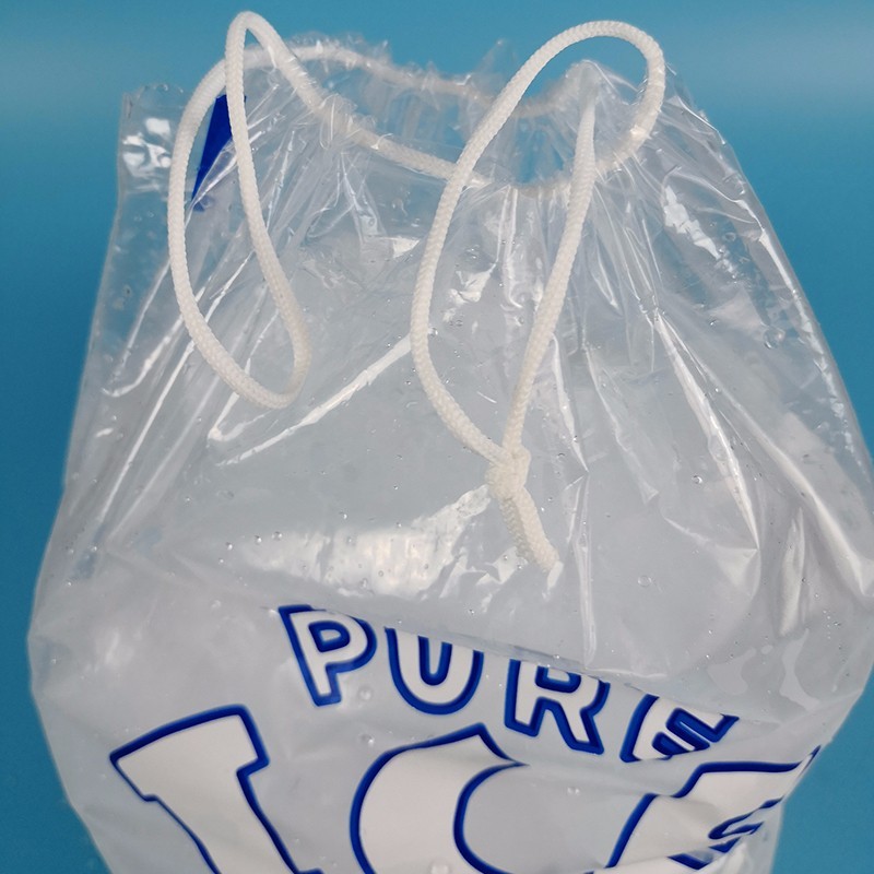 Food Grade LDPE OEM ODM Drawstring Plastic Bags For Ice Storage