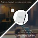 EU/UK Wifi Smart Light Switch Glass Screen Touch Panel Voice Control Wireless