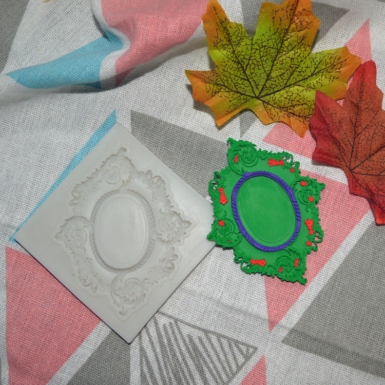 Customized Silicone Baking Utensils Wreath Shape Food Grade 3D Fondant Molds