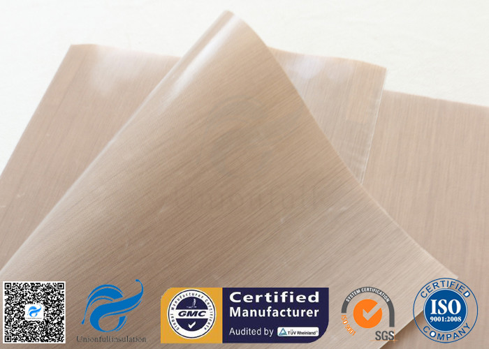 FDA Approved Beige PTFE Coated Fiberglass Fabric For BBQ Grill Mat