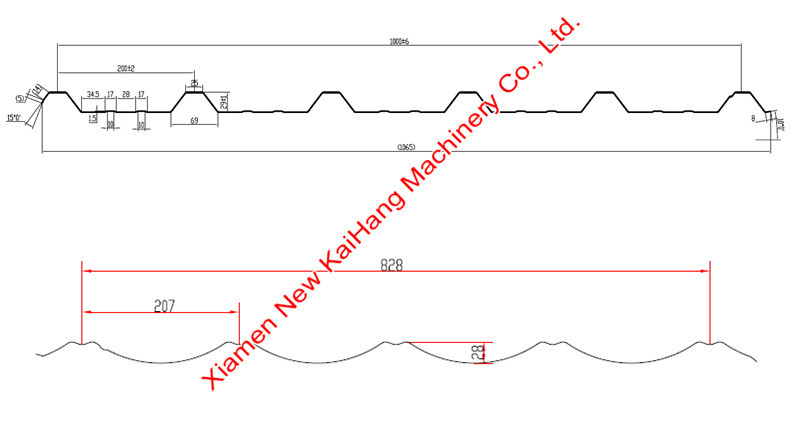 Roofing/tile roof roll forming machine, metal forming, cold rolling, double layer, steel dual layer