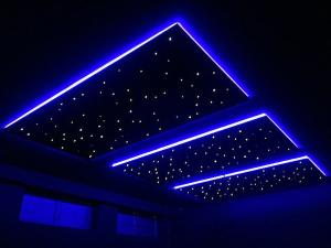 China RGB Colors Fiber Optic Star Ceiling Panels 9mm Twinkle Polyester Fiberboard wholesale