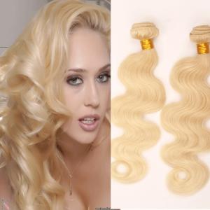 China Body Wave virgin brazilian hair weft brazilian weave hair blonde 613 platinum blonde wholesale