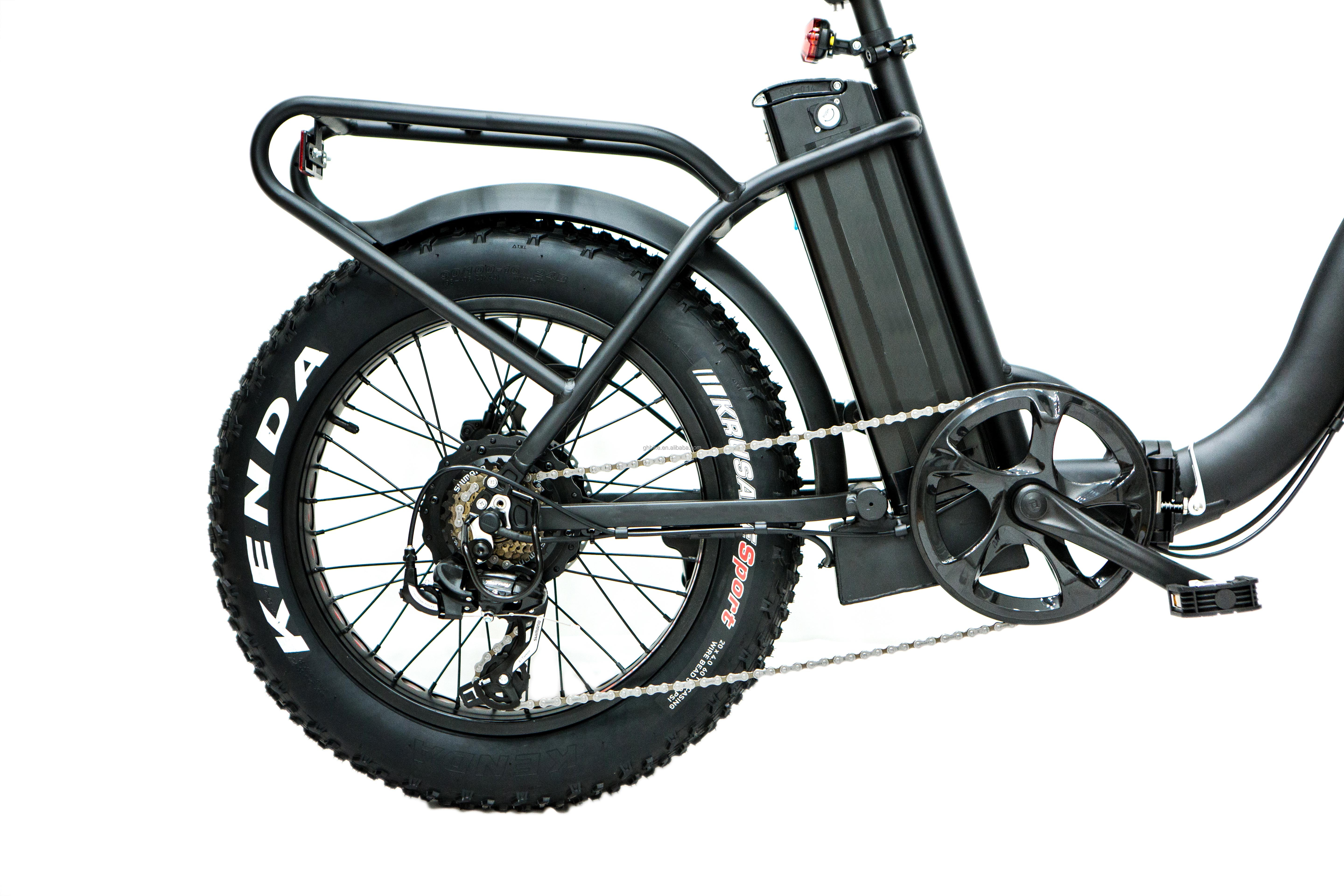 1000W Motor 48V 14AH Step Through Electric Lady Women Folding Fat Snow Tire Bike 20 Inch