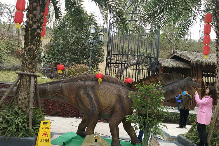 Electric Life Size Robot Realistic Animatronic Dinosaur Can Interactive