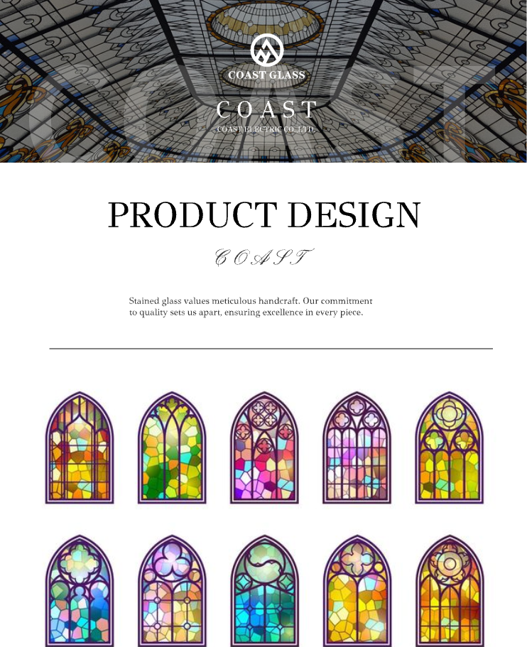 Colored Glass Window Panel Stained Arts and Crafts Interior Decoration