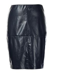China Black Women Fashion Pencil Skirts With Two Fabric Medium Length Office Wear wholesale