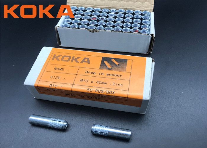 M8 Concrete Drop In Anchor Fastener Stainless Steel SS316 Carbon Steel