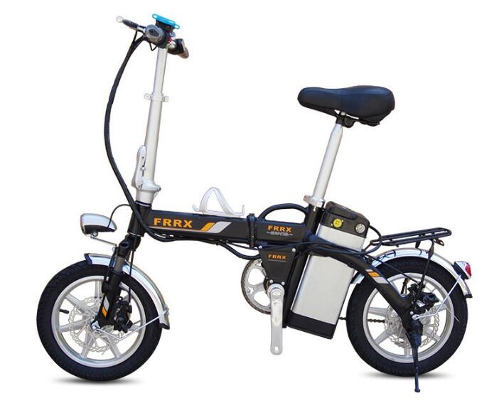 Blue 48V 25AH Folding E Bicycle Long Range 160KM 14 Inch Folding Electric Bike