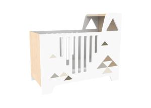 China Pine Wood 140cm Length 67cm Width Baby Crib Bed wholesale