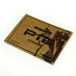 Identifiable Leather Garment Tags , Leather Jeans Patch Self Adhesive Tape