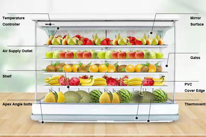 1000L Beverage Air Curtain Multideck Display Fridge