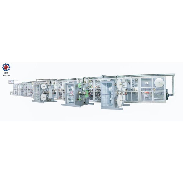 98%Yield Rate Sanitary Pad Production Line ISO9001 Factory Supplier PLC Control