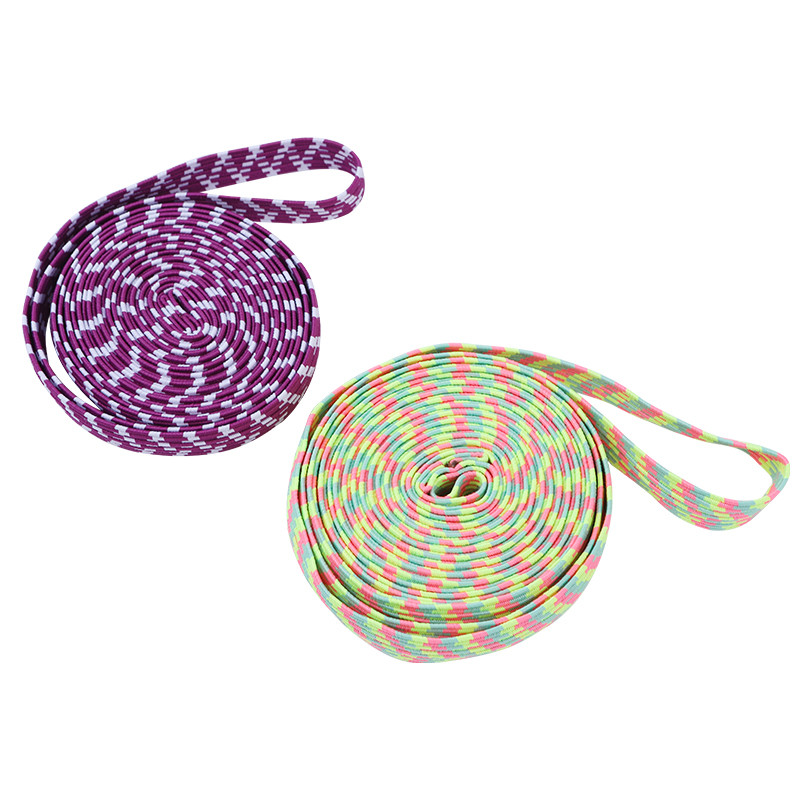Braided Elastic Colored Flat Polyester Rubber Band For Skipping