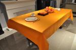51gsm Disposable Paper Table Covers , SGS 3Ply Orange Paper Tablecloth For
