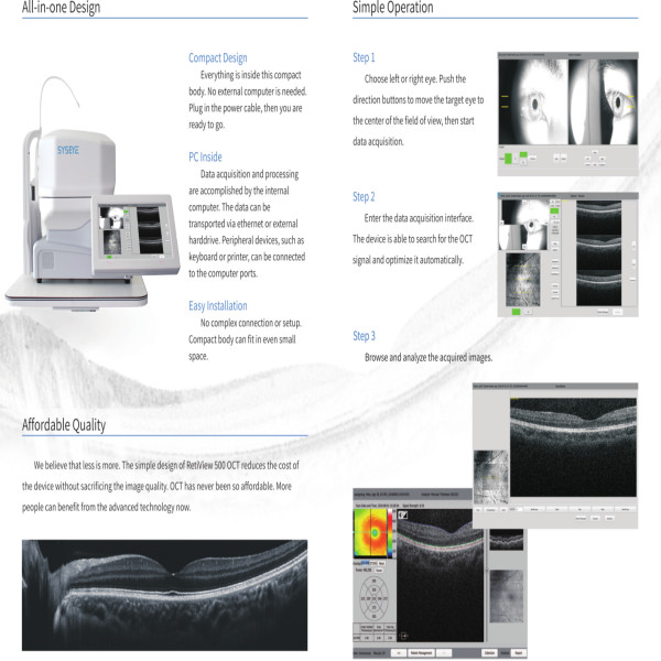 Handheld Optical Coherence Tomography Scanner Machine With Easy Operation