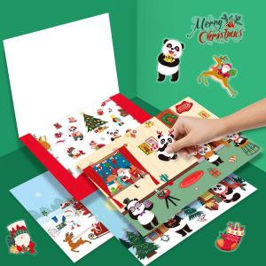 China Kids Sticker Activity Books Set Full Color Background Pages Cling Style wholesale