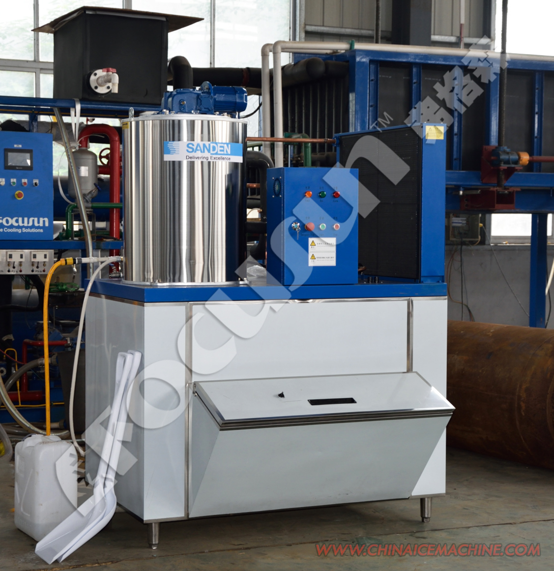 Condition 2024 Focusun 7 Ton Air Flake Ice Making Machine with Low Voltage Components