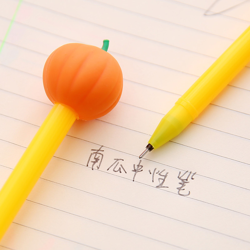 0.5mm Cute Pumpkin Shape Neutral Signature Pen Creative Halloween Gift Gel Pen
