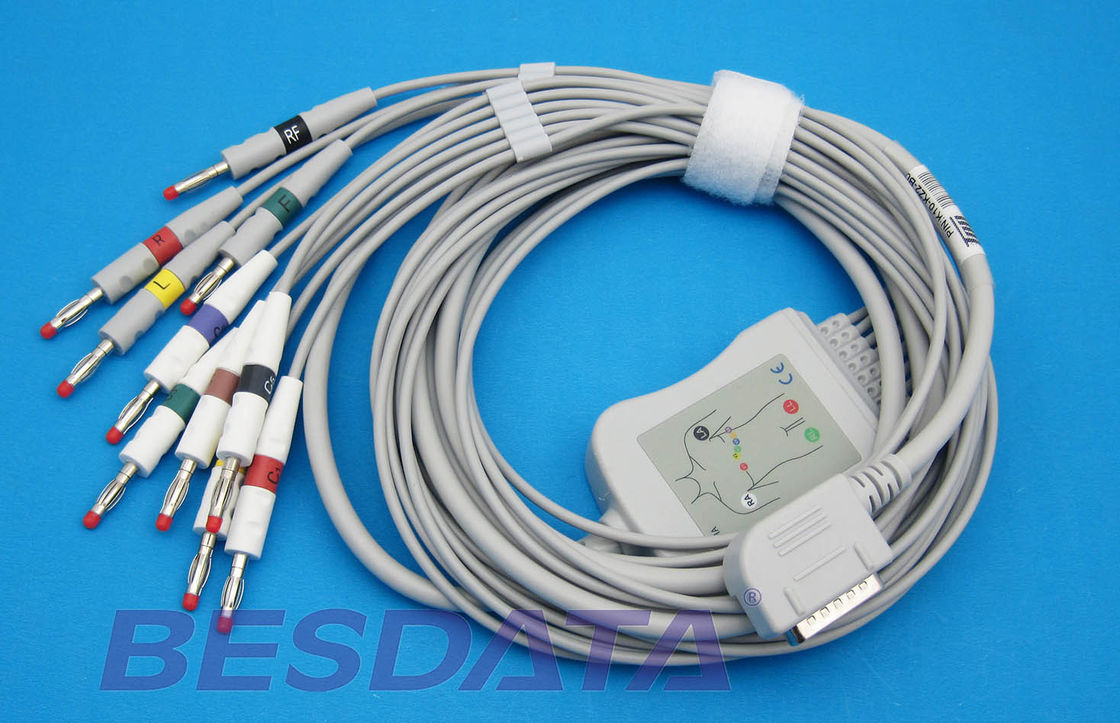 One Piece 10 Leads EKG Cable Compatible for Kenz K131 Electrocardiogram