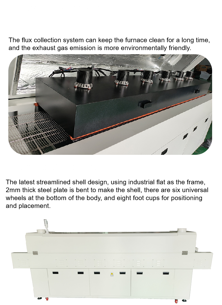 Infrared Smd Soldering Oven 6 Zone Smt Reflow Soldering Machine