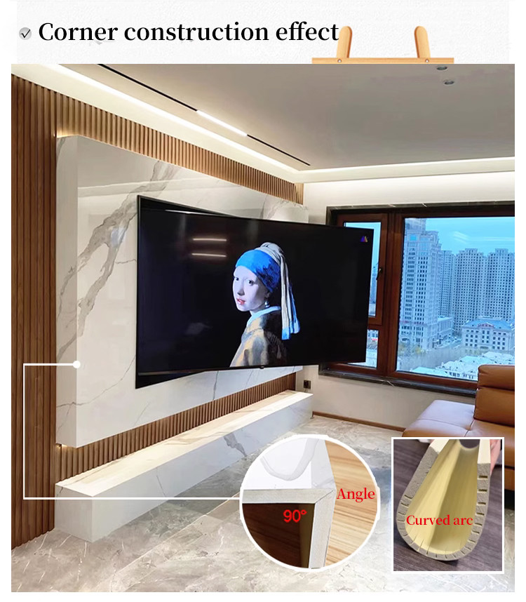 1220*2440mm Marble Wall Paneling Waterproof Marble Bamboo Charcoal Wood Veneer