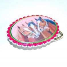 China Fashion personalized round Epoxy Coating belt buckles wholesale