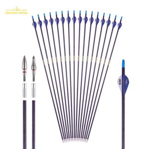 China wholesale .245&quot;(6.2mm) crosswoven fiber spine 250/300/350/400/500/600/700 hunting and target arrows wholesale