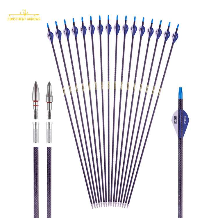 wholesale price .245"(6.2mm) crosswoven fiber spine 250/300/350/400/500/600/700 hunting and target arrows